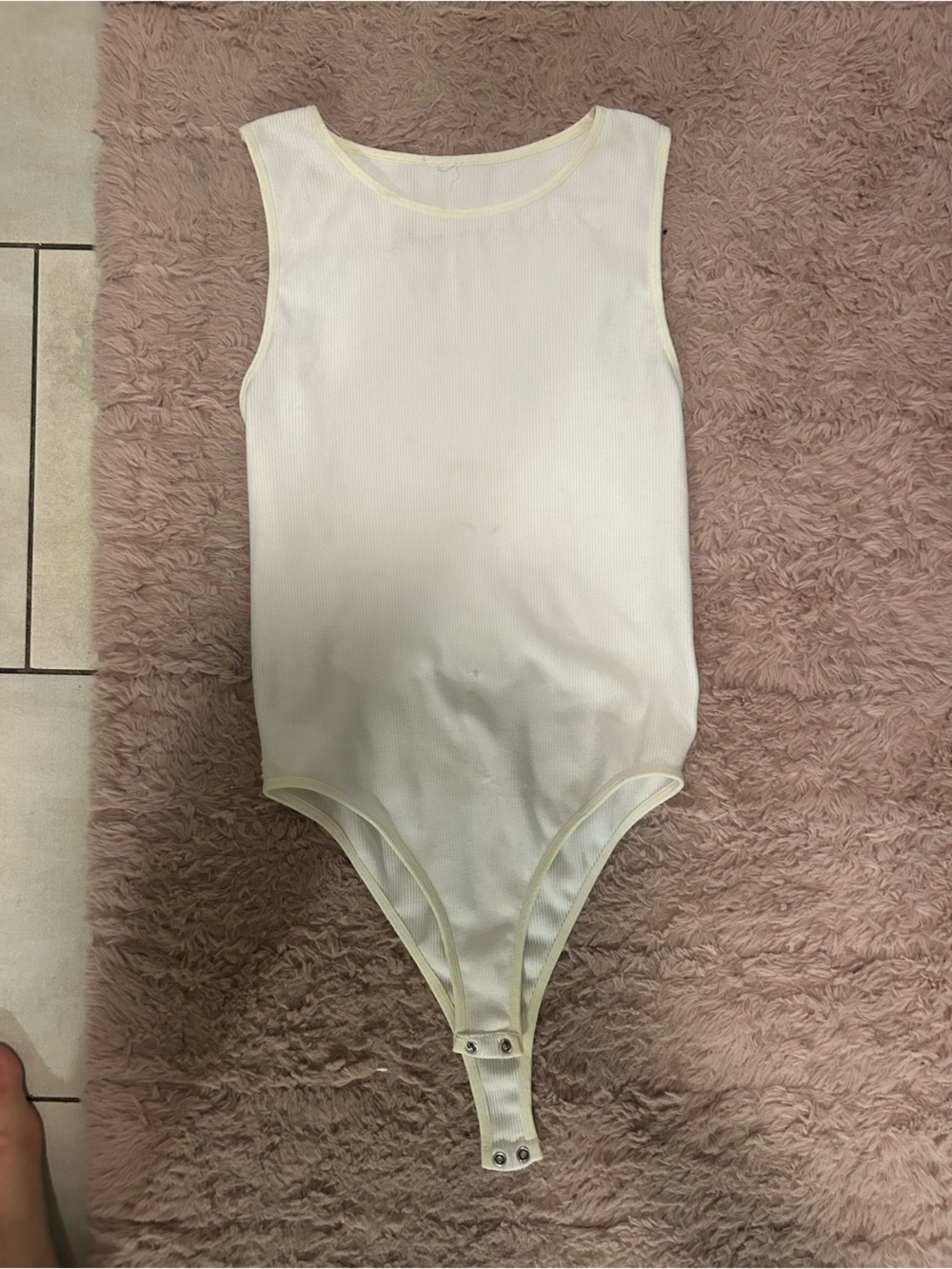 Ribbed Ivory Snap-Halter Tank